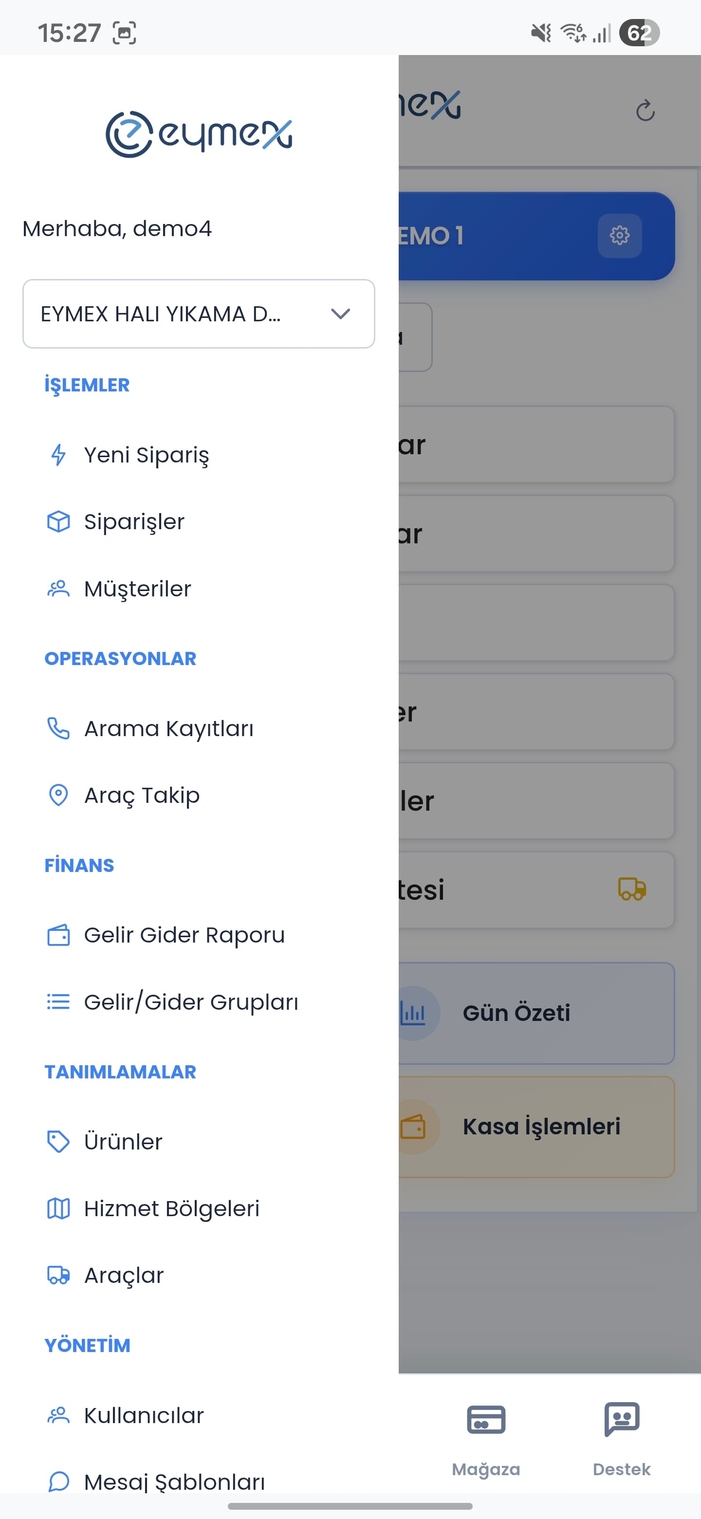 Eymex Sidebar Menü - Sezgisel ve hızlı navigasyon menüsü